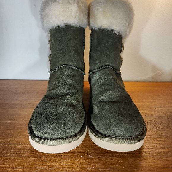 Koolaburra by UGG Green Fur Lined Winter Boots Women (8) - Picture 3 of 12